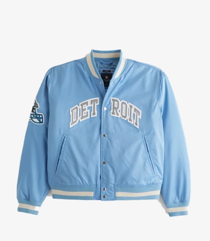 Abercrombie Detroit Lions Varsity Satin Jacket