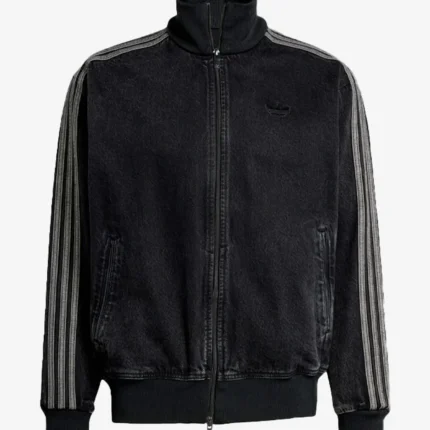 Adidas Originals Zip-up Black Denim Jacket