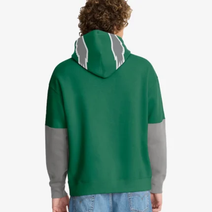 Unisex Kelly Green Philadelphia Eagles Helmet Retro Hoodie