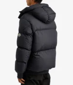 MONCLER Risler Quilted Shell Black Puffer Hooded Down Jacket