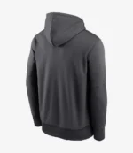 Miami Dolphins Anthracite Toss Sweep Performance Grey Hoodie