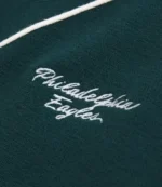 Philadelphia Eagles Mockneck Zipper Green Cardigan