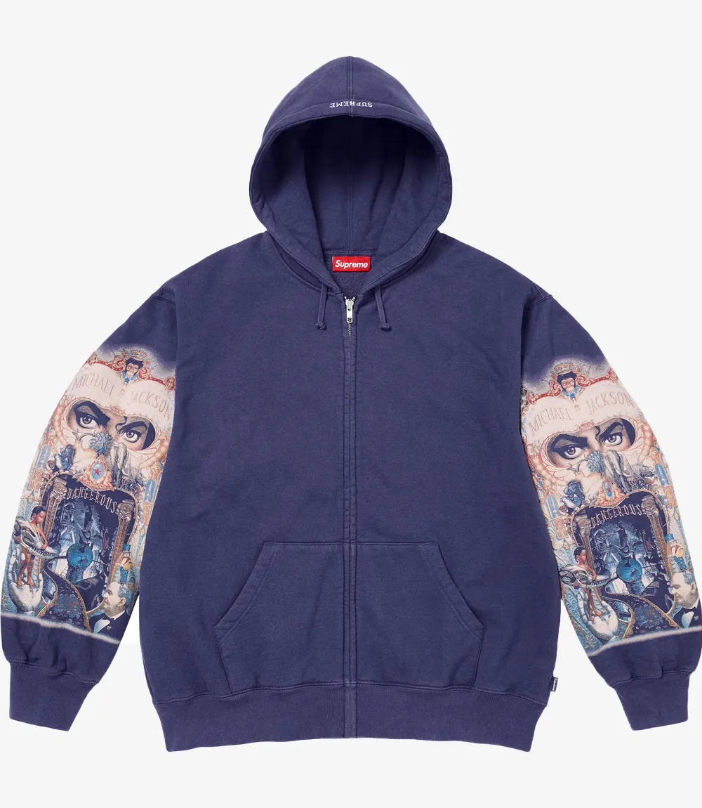 Unisex Supreme Michael Jackson Zip Up Hoodie Supreme Michael Jackson Zip Up Hoodie