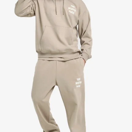 The North Face Sobretta Oversized Cream Hoodie For Unisex