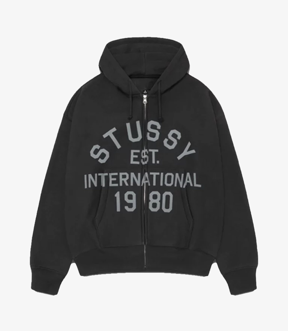 1980 Stussy Established International Zipper Hoodie 1980 Stussy Established International Zipper Hoodie Unisex