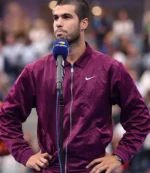 Unisex 2025 US Open Carlos Alcaraz Nike Purple Zipper Jacket