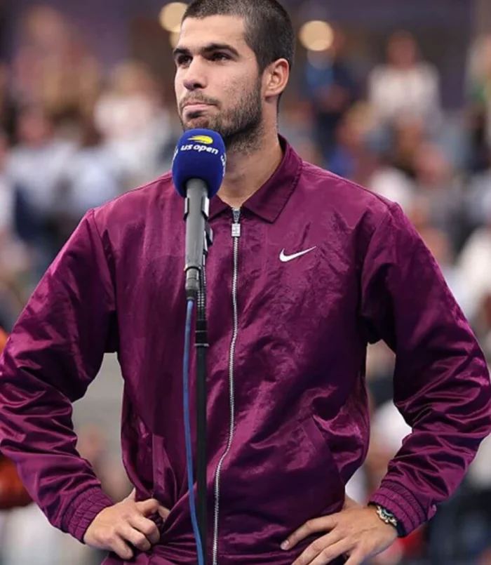 Unisex 2025 US Open Carlos Alcaraz Nike Purple Zipper Jacket
