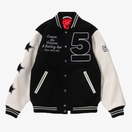 A BATHING APE X Comme Des Garcons Osaka Varsity Jacket For Unisex