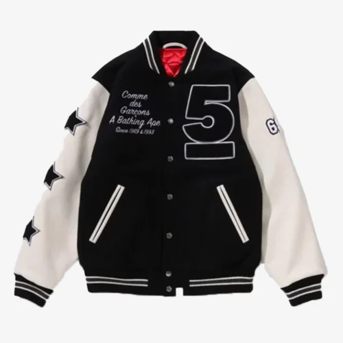 A BATHING APE X Comme Des Garcons Osaka Varsity Jacket For Unisex