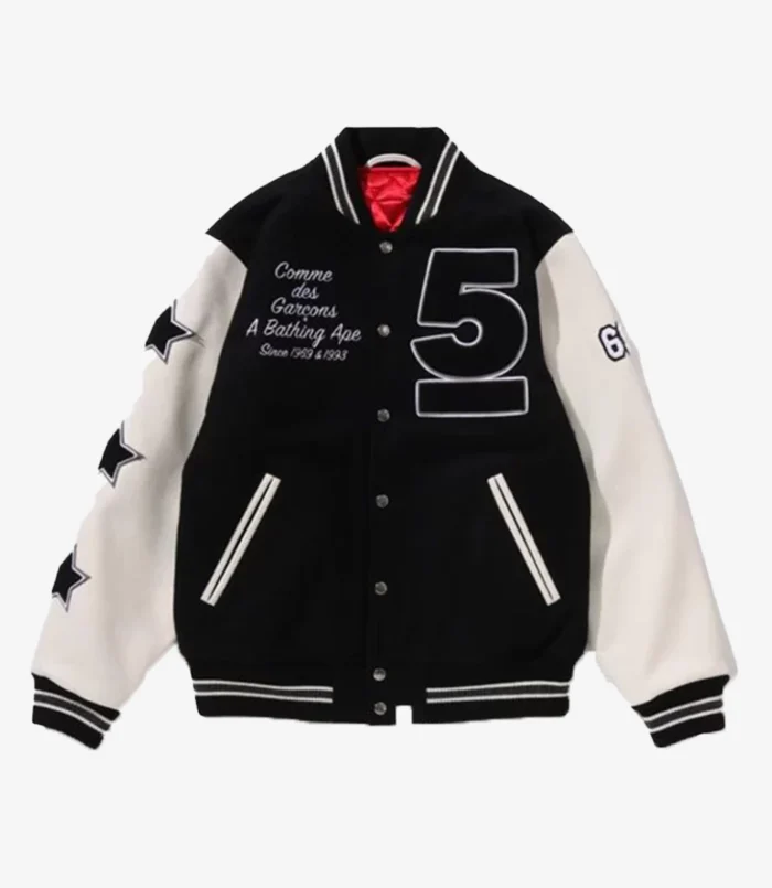 A BATHING APE X Comme Des Garcons Osaka Varsity Jacket For Unisex