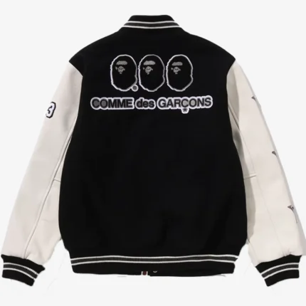 Unisex A BATHING APE X Comme Des Garcons Osaka Varsity Jacket