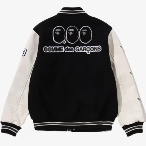 Unisex A BATHING APE X Comme Des Garcons Osaka Varsity Jacket