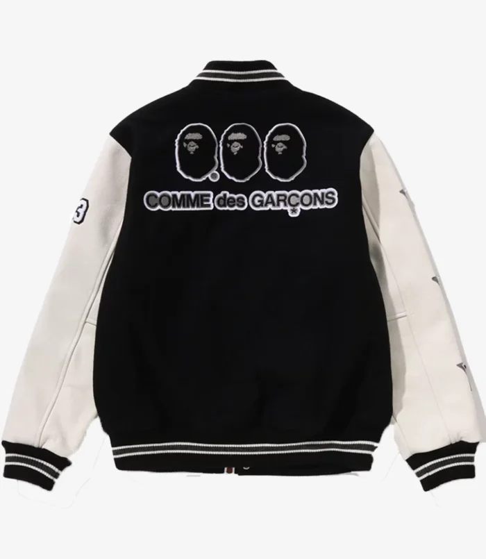 Unisex A BATHING APE X Comme Des Garcons Osaka Varsity Jacket
