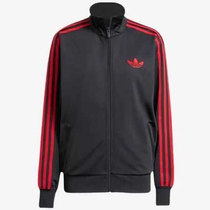 Adidas Adicolor Classic Firebird Black & Red Track Jacket For Unisex