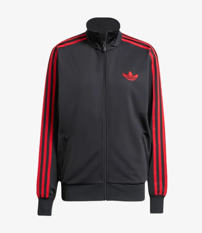 Adidas Adicolor Classic Firebird Black & Red Track Jacket For Unisex