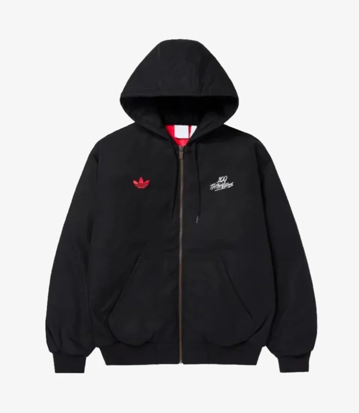Unisex Adidas X 100 Thieves Black Hooded Jacket