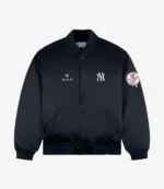 Unisex Aimé Leon Dore x New York Yankees Navy Satin Varsity Jacket