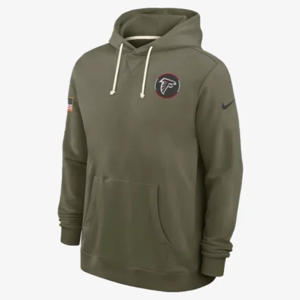 Atlanta Falcons Nike Olive Green 2025 Salute to Service Sideline Hoodie For Unisex