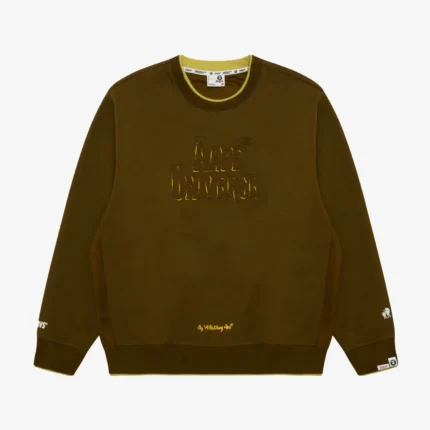 Unisex Bape AAPEUNVS Graphic Brown Sweatshirt
