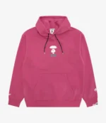 Bape x AAPEUNVS Moonface Fleece Pink Hoodie For Unisex