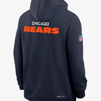 Ben Johnson Chicago Bears Nike 2025 Sideline Initial Home Hoodie