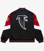 Black Atlanta Falcons Throwback Vintage Heavyweight Satin Full-Zip Jacket