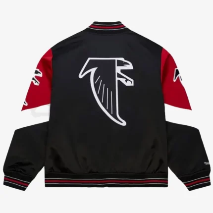 Black Atlanta Falcons Throwback Vintage Heavyweight Satin Full-Zip Jacket
