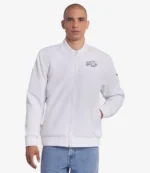 Unisex Buffalo Bills Nike White 2025 Rivalries Sideline Bomber Jacket