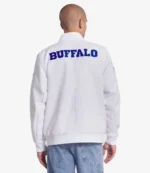 Buffalo Bills Nike White 2025 Rivalries Sideline Bomber Jacket