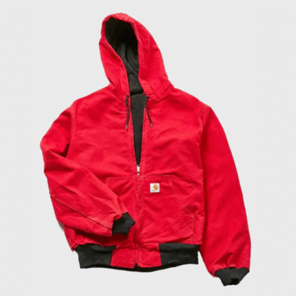 Carhartt Red Hooded Bomber Jacket 1