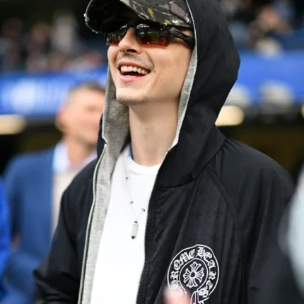 Chelsea vs. Fulham Timmothée Chalamet Chrome Hearts Black Hooded Jacket For Unisex
