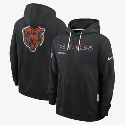Unisex Chicago Bears Nike Black 2025 NFL Crucial Catch Sideline Standard Issue Dri-FIT Hoodie