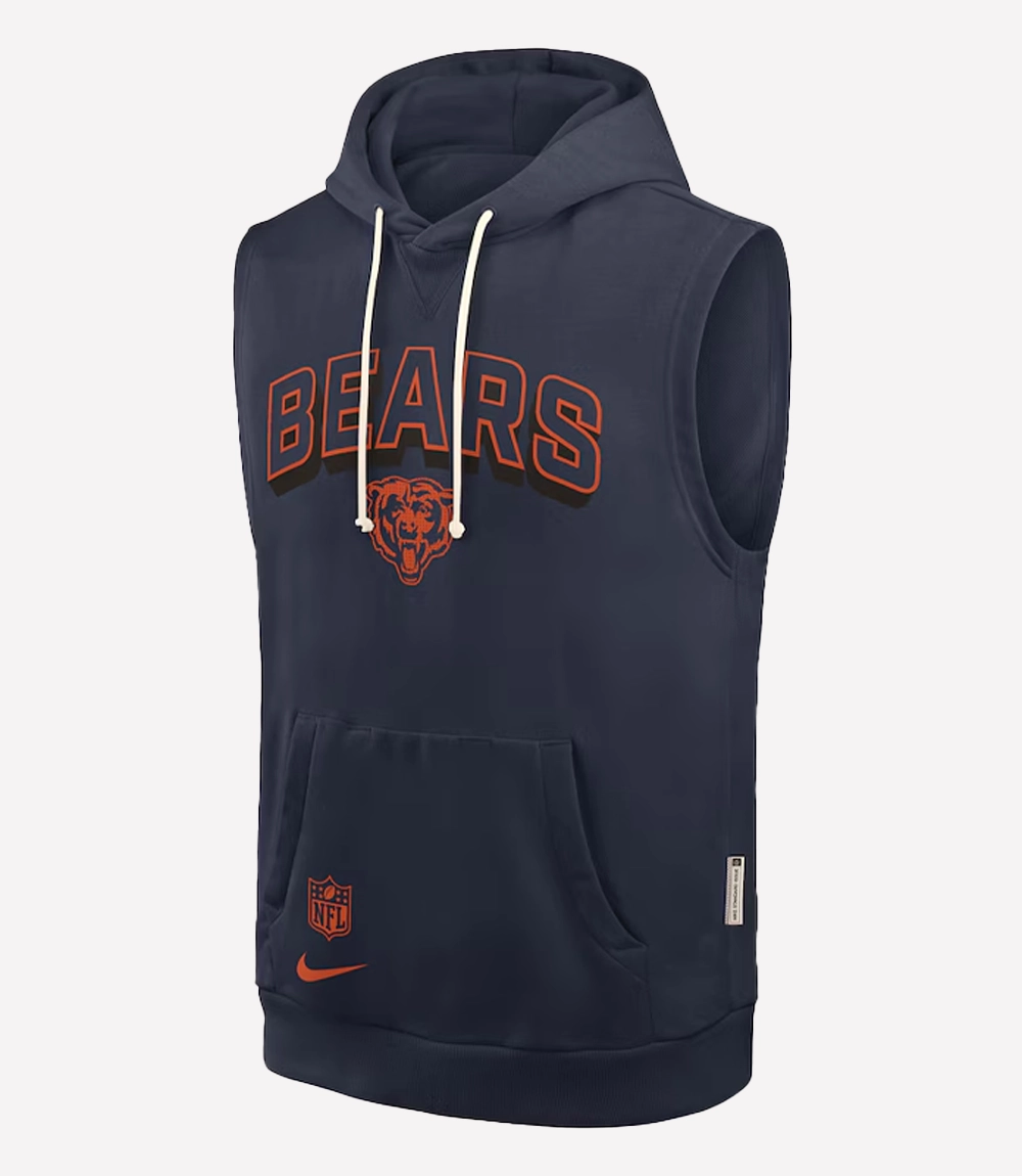 Chicago Bears Nike Sideline Sleeveless Hoodie 1 Chicago Bears Nike Sideline Sleeveless Hoodie 1