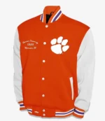 Clemson Tigers Franchise Club Varsity Full-Snap Orange Jacket For Unisex