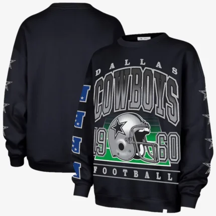 Dallas Cowboys '47 Navy Go Big Oversized Pullover Sweatshirt For Unisex