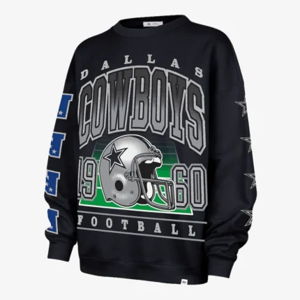 Unisex Dallas Cowboys '47 Navy Go Big Oversized Pullover Sweatshirt