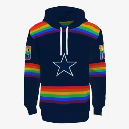 Dallas Cowboys Rainbow Pullover Fleece Hoodie
