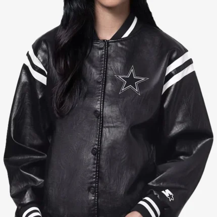 Dallas Cowboys Starter High Heat Vegan Leather Varsity Jacket