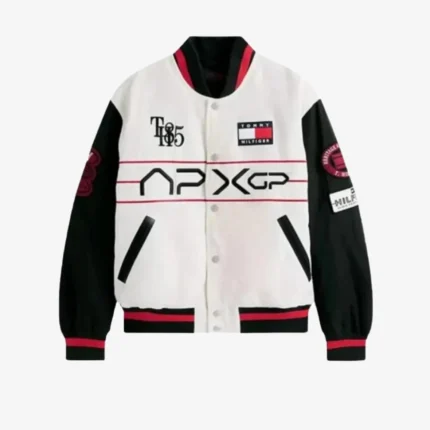 Damson Idris F1 The Movie 2025 Joshua Pearce Racing Leather Varsity Jacket