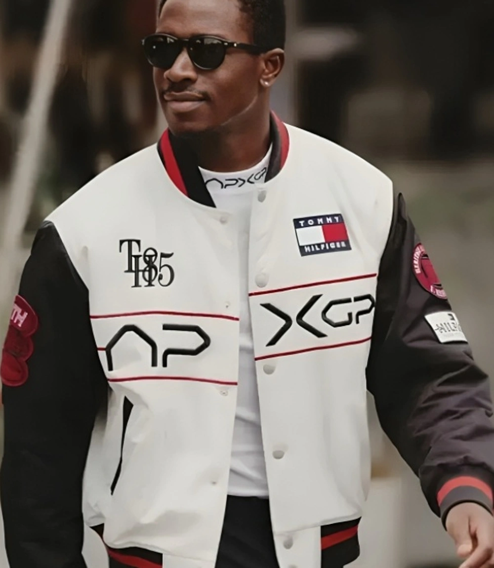 Damson Idris F1 The Movie 2025 Joshua Pearce Racing Leather Varsity Jacket Unisex Damson Idris F1 The Movie 2025 Joshua Pearce Racing Leather Varsity Jacket