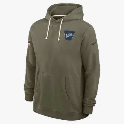 Detroit Lions Nike Olive Green 2025 Salute to Service Sideline Hoodie For unisex