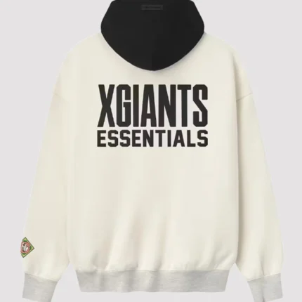 Fear of God Essentials Cuban X-Giants Pullover White Fleece Hoodie