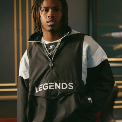 Future Legends Starter Windbreaker Half-Zip Jacket Black For Unisex