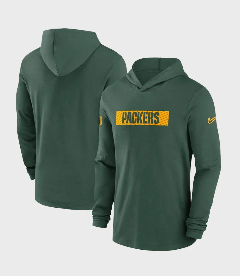 Green Bay-Packers Green Sideline Club Hoodie Green Bay-Packers Green Sideline Club Hoodie