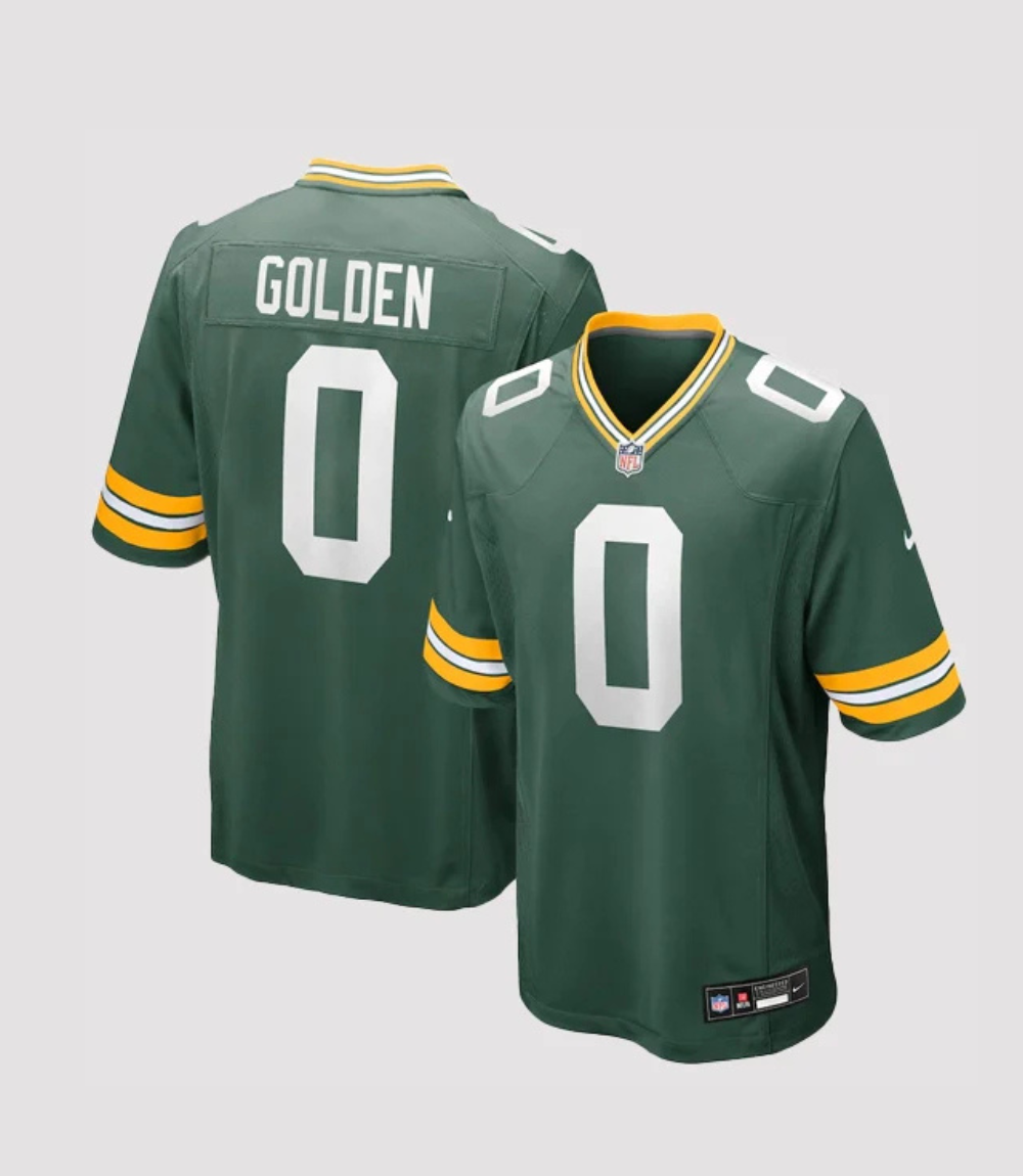 Green Bay Packers Matthew Golden Green Jersey1