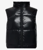 Jenna Ortega TV Series Wednesday 2025 Goody Addams Black Quilted Puffer Vest