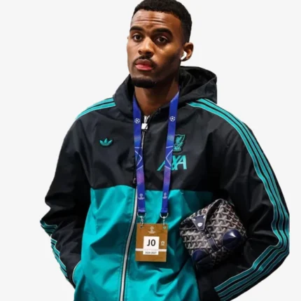 Unisex LFC Adidas 2025 Icon Hooded Parka Green & Black Jacket