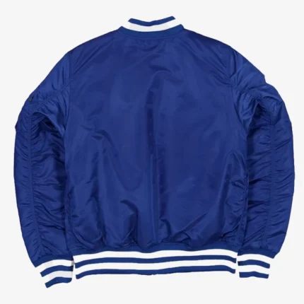 Los Angeles Rams New Era x Alpha Industries Blue MA-1 Full-Zip Bomber Jacket