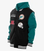 Unisex Miami Dolphins New Era Black Full-Snap Fleece Hoodie Jacket