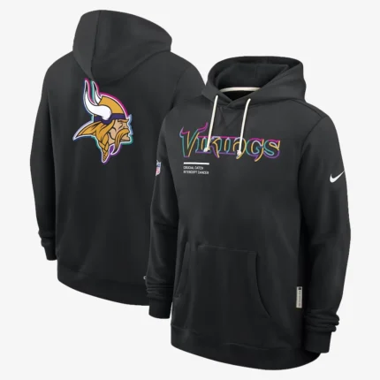 Unisex Minnesota Vikings Nike Black 2025 NFL Crucial Catch Sideline Standard Issue Dri-FIT Hoodie
